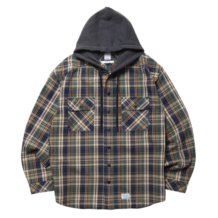 HOODED PLAID SHIRT  77103