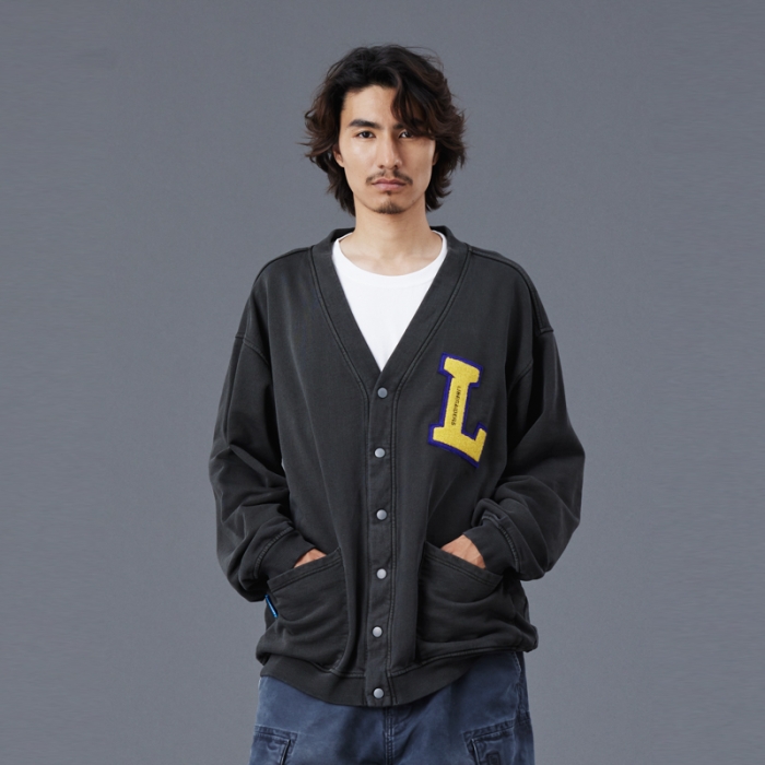 LIBERAIDERS GARMENT DYED SWEAT CARDIGAN  77302