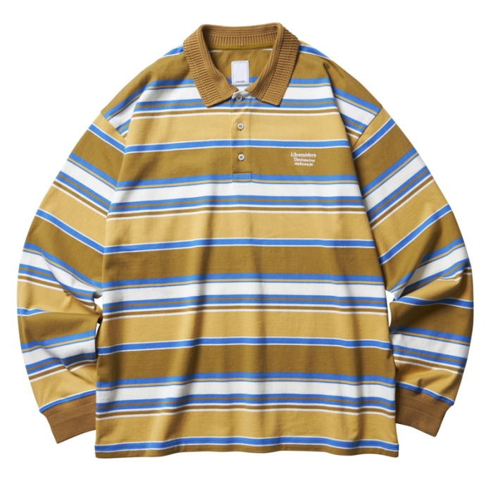 【再入荷】LIBERAIDERS MULTI STRIPE L/S POLO SHIRT 71106