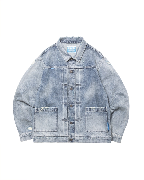 DAMAGED DENIM TRUCKER JACKET 73015