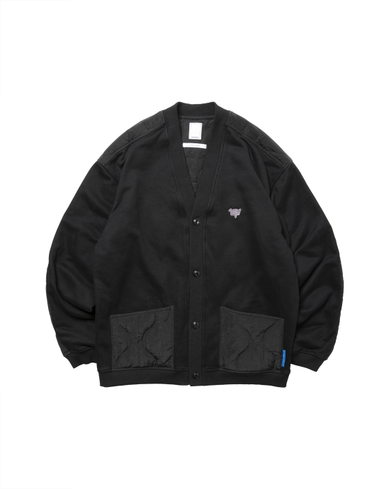 COTTON FLEECE QUILTED CARDIGAN 73306